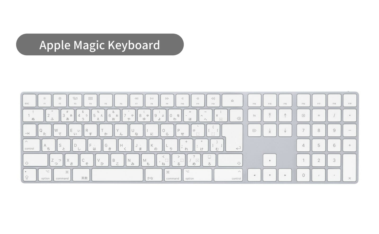 Apple Magic Keyboard(テンキー付き)｜MQ052J/A MQ052LL/A 