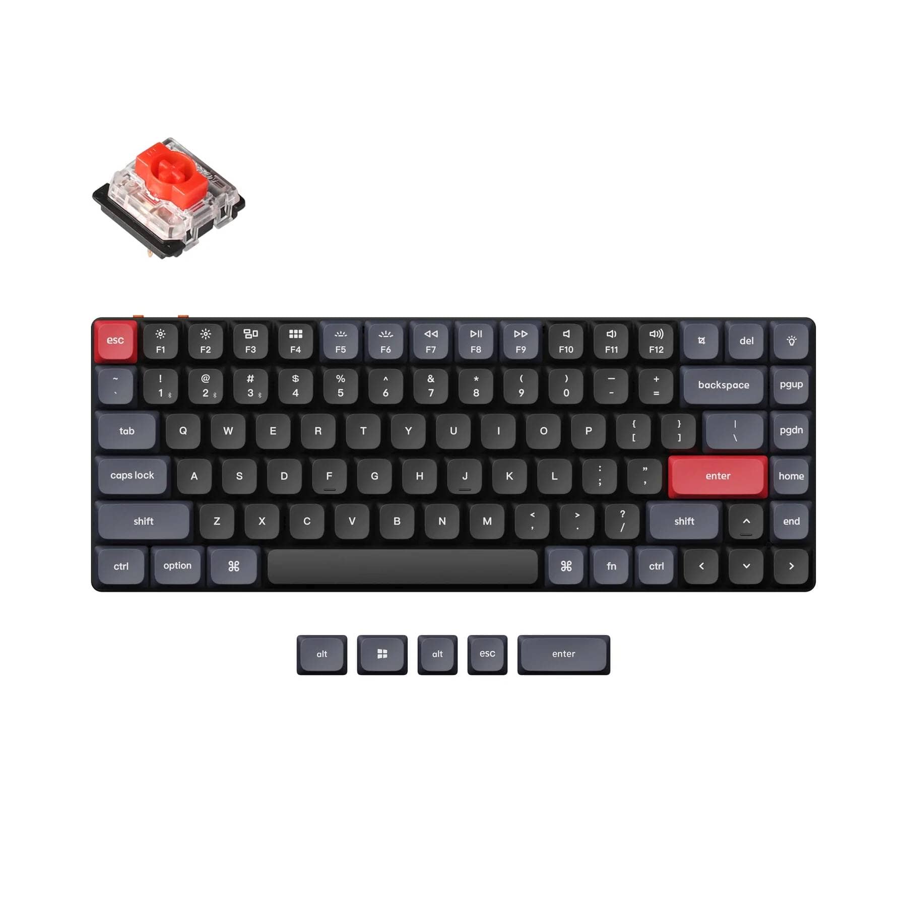 Keychron S1 is now available! What is the difference between Keychron S1 and Keychron K3 Pro and other low-profile keyboards? 3 Keychron K3 Pro QMK VIA ultra slim custom mechanical keyboard 75 percent layout for Mac Windows Linux White RGB low profile Gateron