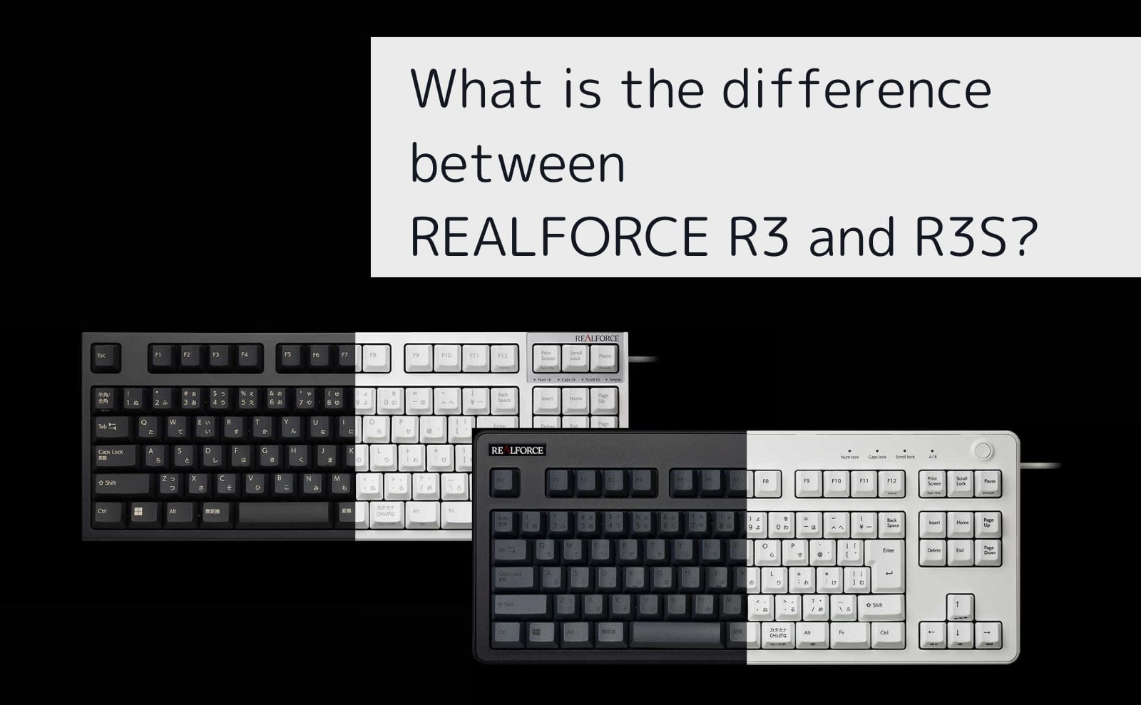 What is the difference between REALFORCE R3 and R3S? Also 