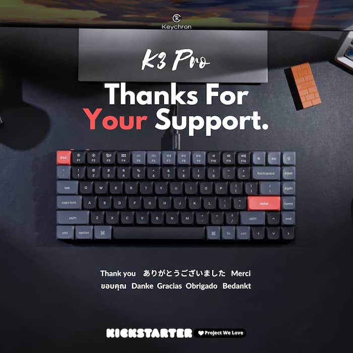 Keychron K3 ProがKickstarterのクラウドファンディングで成約 4 eb4ac85c07983ae0f95b74466bc7819f original 1