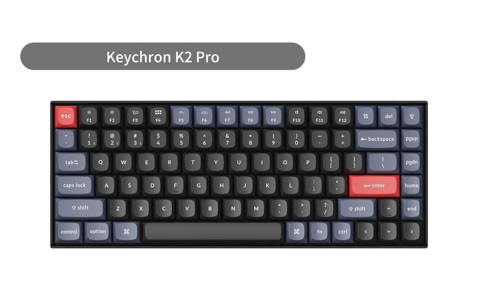 安い人気Keychron K2 Pro US配列 静音赤軸 キーボード