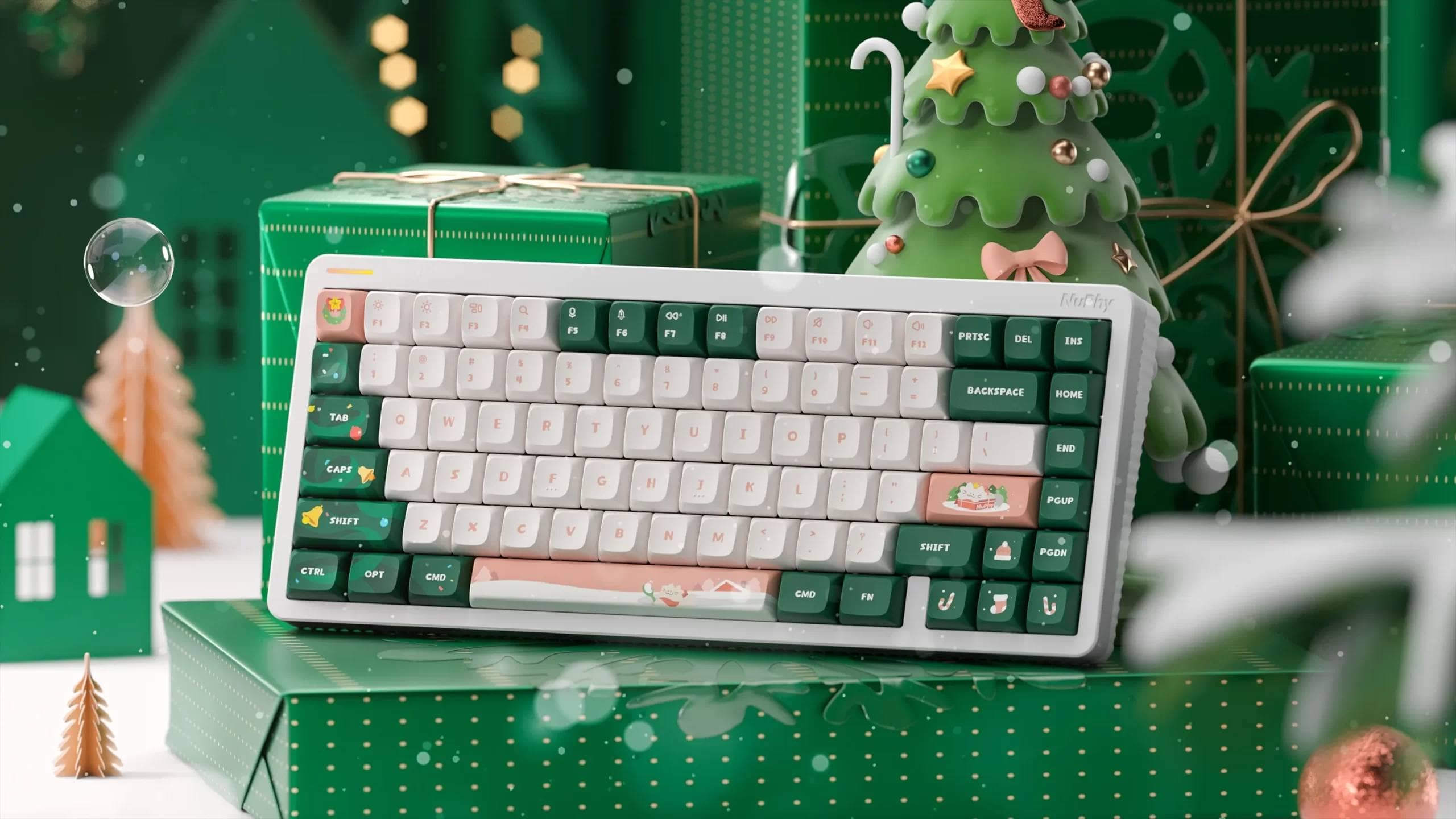 NuPhyからクリスマス限定キーキャップが登場!Meow Xmas KDA Dye-sub PBT Keycaps 2 Meow Xmas KDA Dye sub PBT Keycaps scaled