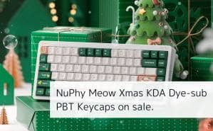 韓国限定?NuPhy Air75の限定キーキャップ「PINK&MINT」が見つかる 2 Meow Xmas KDA Dye sub PBT Keycaps