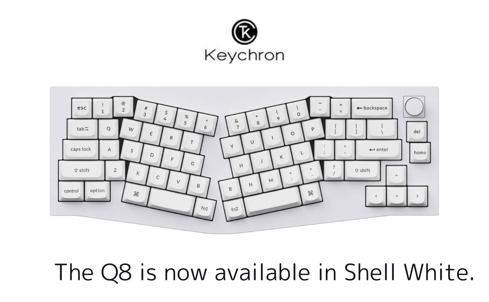 はいついておりますKeychron Q8 (Alice Layout) Shell White