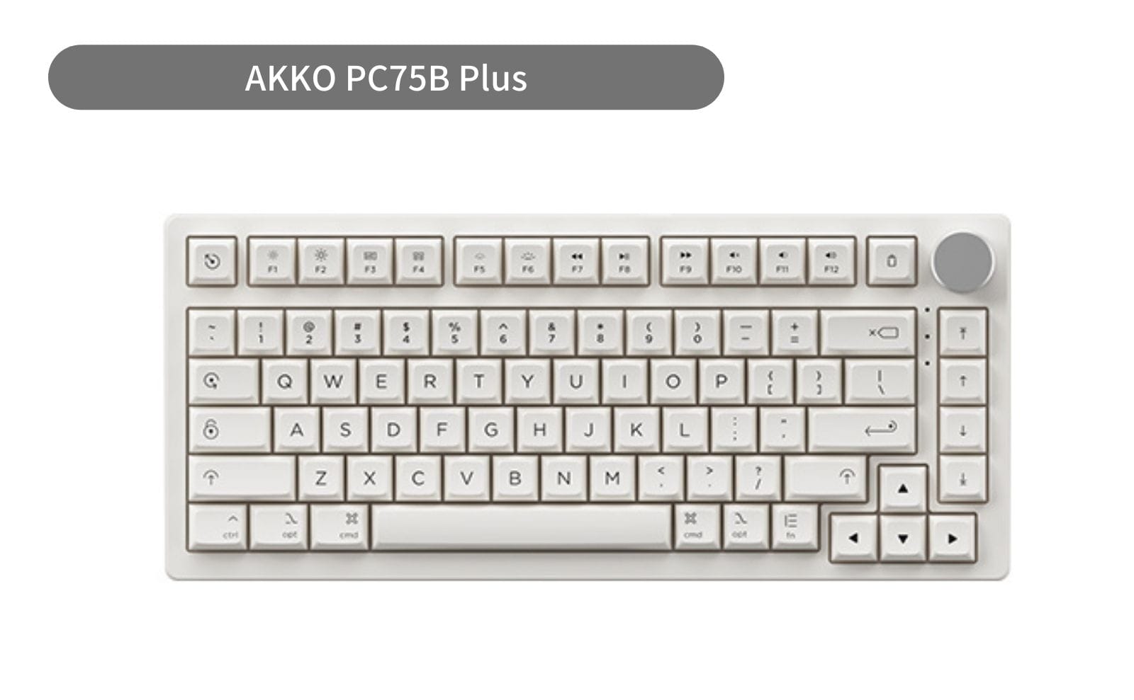 PC周辺機器Akko PC75B Plus Black\u0026Silve ルブ済み　白軸