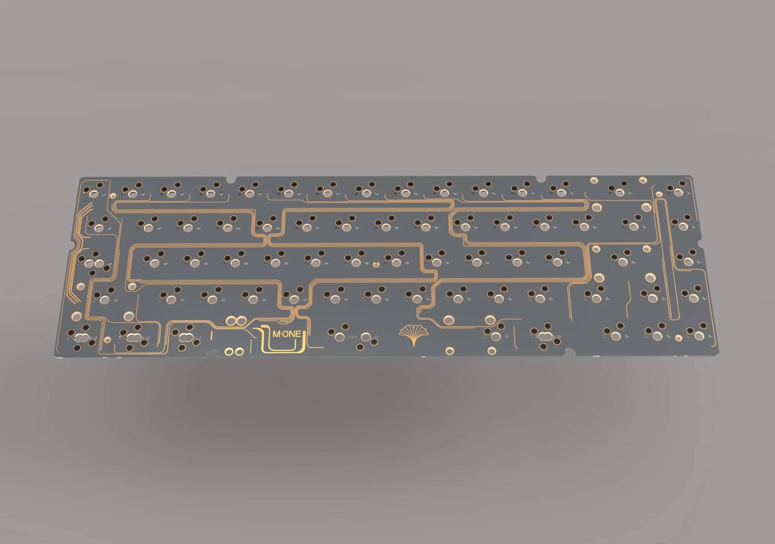 Ginkgo65 R2 Hotswap Non Flex Cut PCB scaled
