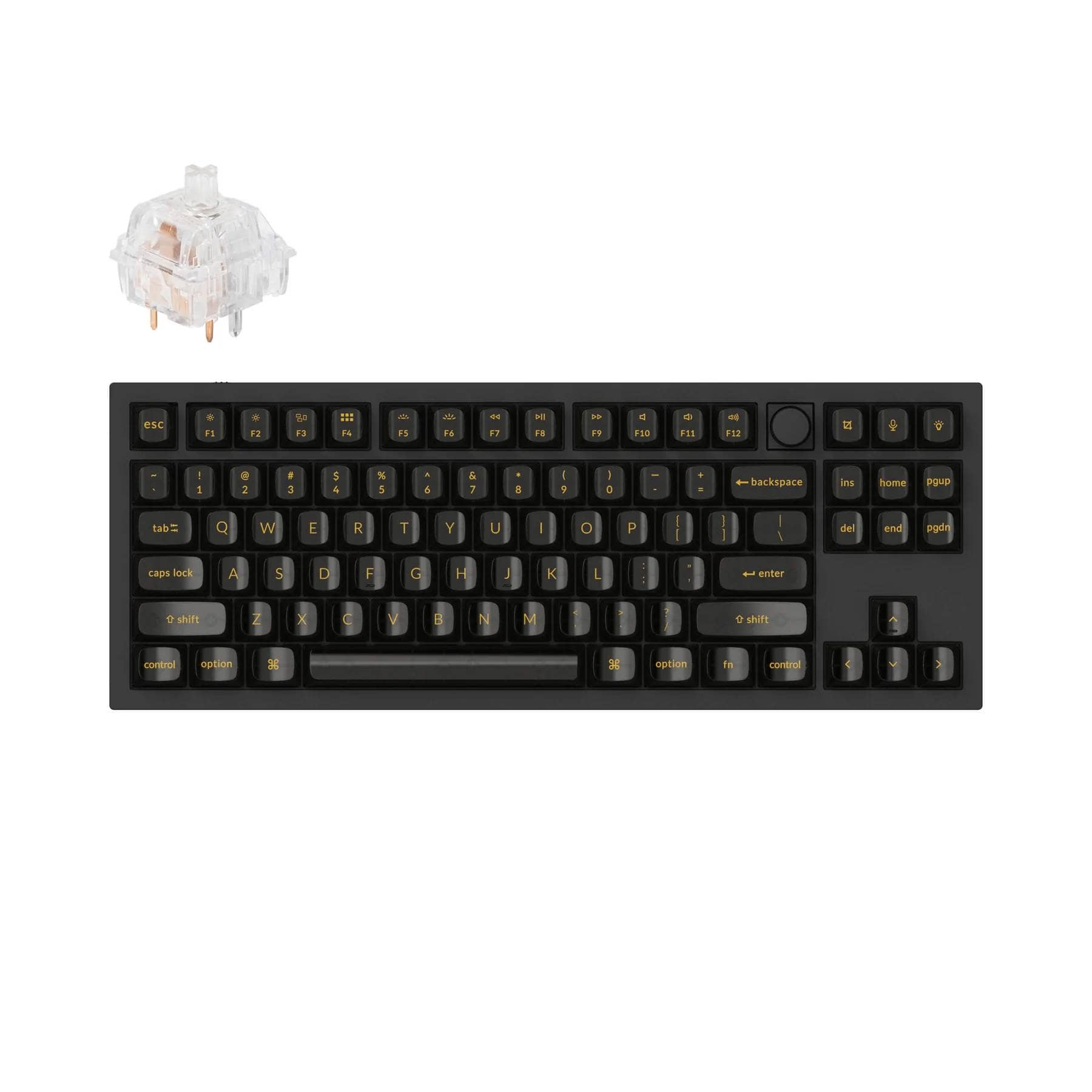 Keychron Q3から新色「レッド」「シャンパンゴールド」が登場 2 Keychron Q3 QMK VIA custom mechanical keyboard tenkeyless layout aluminum knob Transparent Black for Mac Windows hot swappable Kailh Clione Limacina