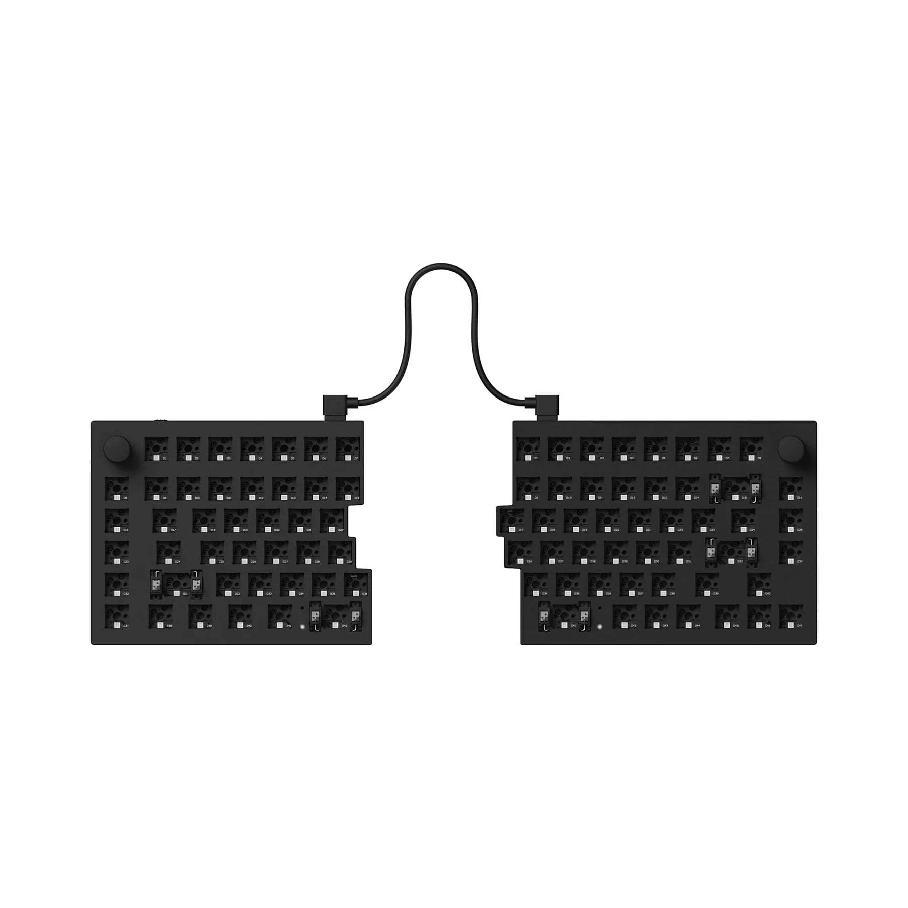 Keychron Q11 QMK VIA 75 percent split custom mechanical keyboard full aluminum frame for Mac Window Linux knob black