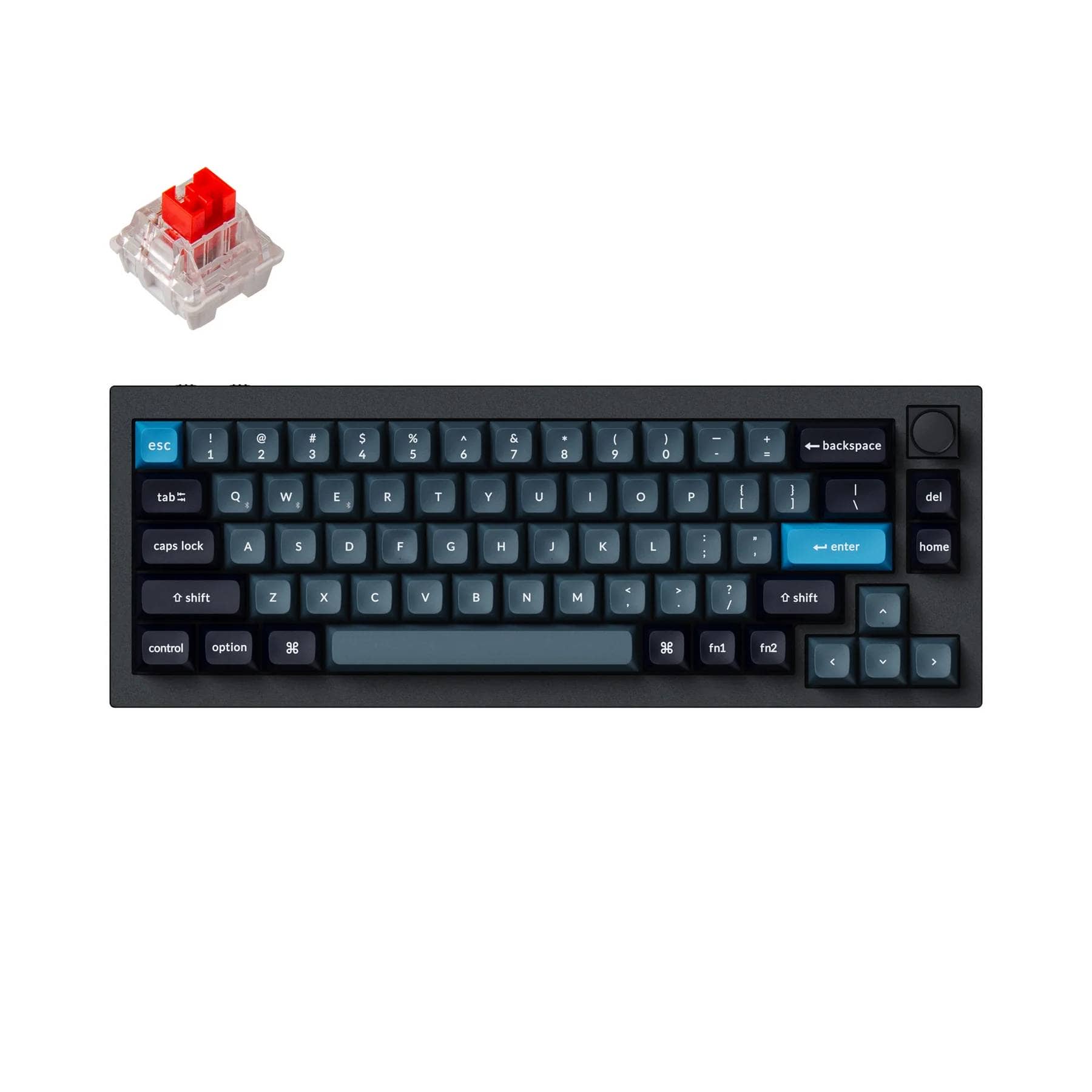 Keychron Q2 Pro QMK VIA wireless custom mechanical keyboard 65 percent layout full aluminum black frame for Mac WIndows Linux with RGB backlight and hot swappable K Pro switch