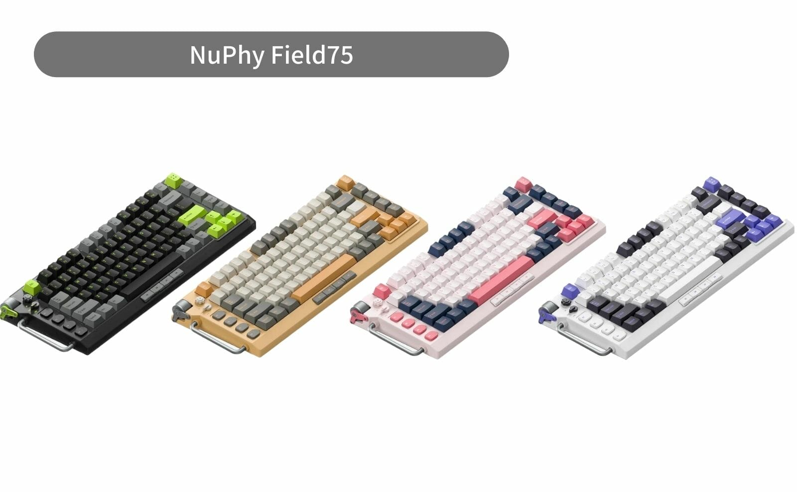 NuPhy ニューファイ Field75 ゲーミングキーボード パープルキーボード