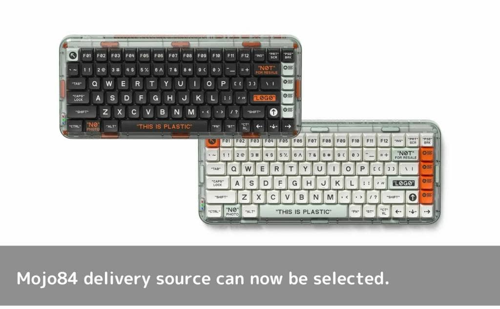 Mojo84 delivery source can now be selected