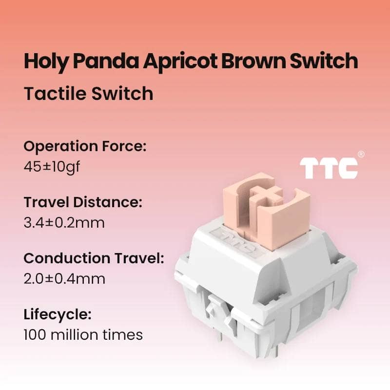MelGeekから新しいキースイッチが登場|Holy Panda Apricot Brown /Flaming Purple 1 HolyPanda