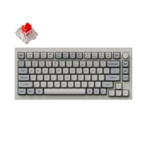 Keychron Q1 QMK VIA custom mechanical keyboard 75 percent full aluminum knob Mac Windows RGB backlight hot swappable Special Edition Retro Keychron K Pro red switch 1800x1800