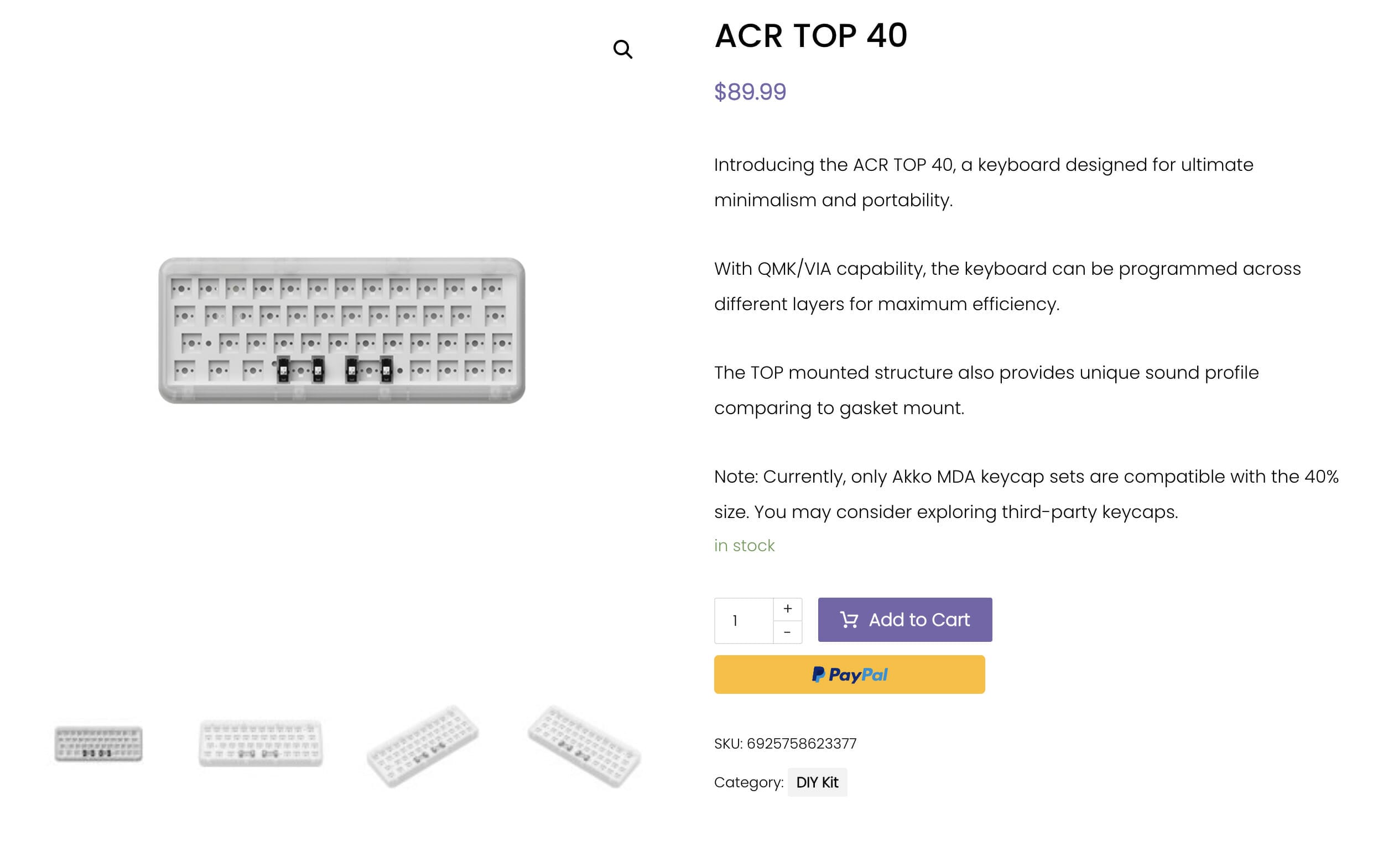 Akkoから新作40％レイアウトキーボード「ACR TOP 40」が登場