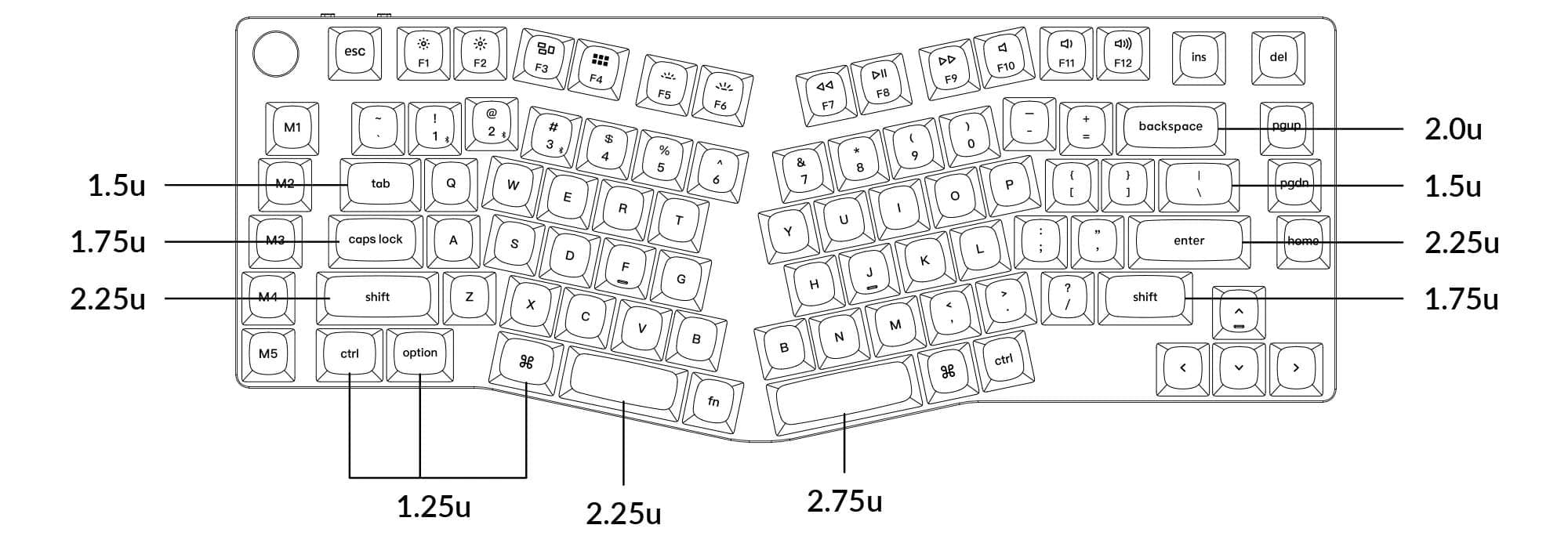 Keychron K15 Pro 1 K15 Pro keycap size