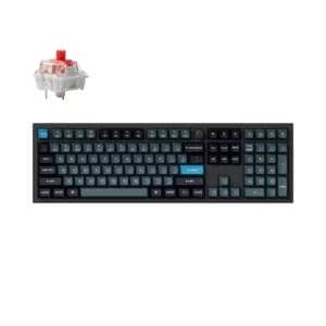 Keychron Q6 Pro QMK VIA wireless custom mechanical keyboard 100 percent layout full aluminum black frame for Mac WIndows Linux with RGB backlight and hot swappable K Pro red 1800x1800