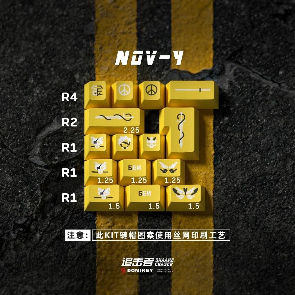 Domikey Chaser Keycap Cherry Profile ABS Doubleshot for MX Stem Mechanical Keyboard 87 104 cstc75 bm68 b2561f49 390b 4d76 b44d dd7eb30be837