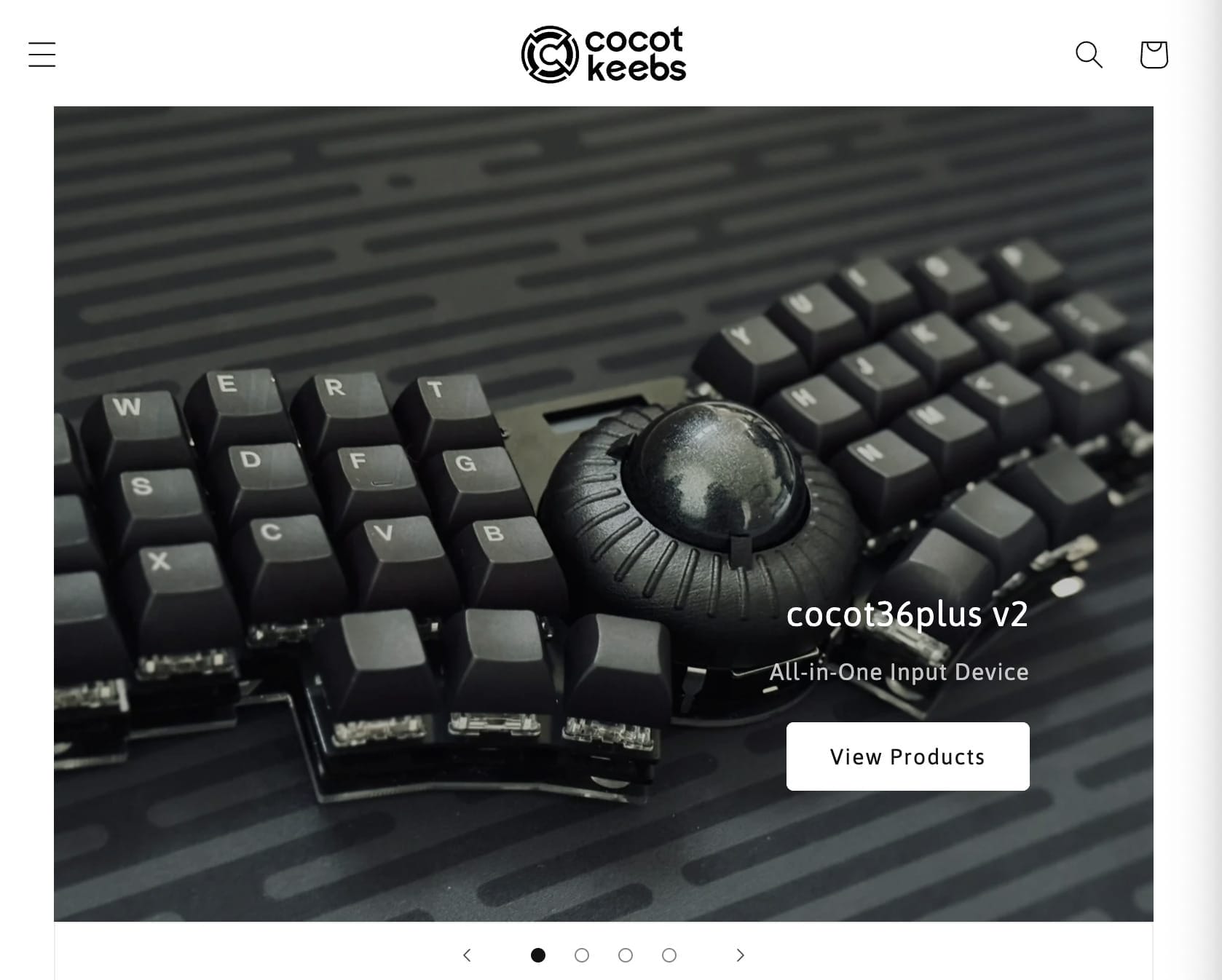 トラックボール付きキーボード専門ECサイト「cocot keebs」がオープン