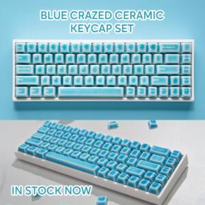 Cerakey キーキャップ v2 無刻印Aセット+おまけ canal blue Cerakey V2