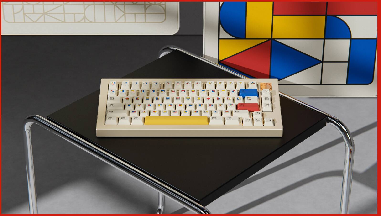 KL Gestalt キーキャップ　ケーブル　セット Bauhausをインスパイアしたキーキャップ「ゲシュタルト」のGB