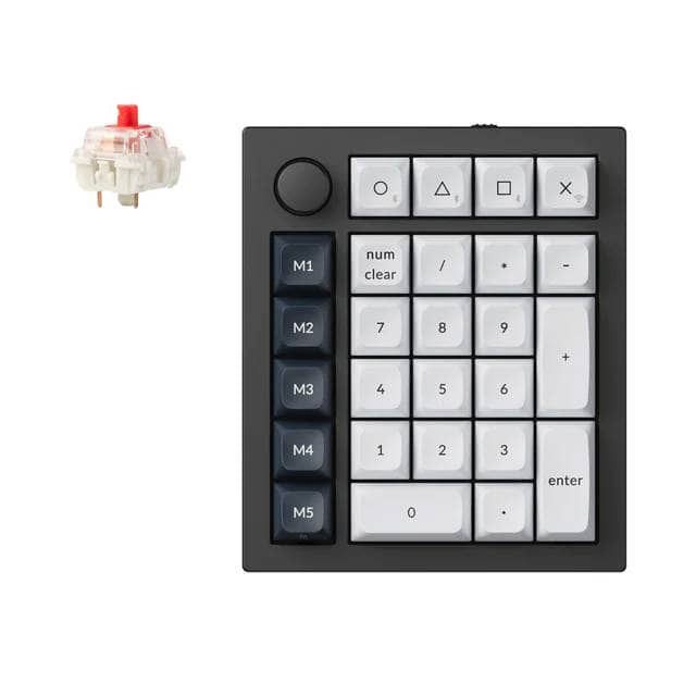 Keychron Q0 Max QMK VIA custom number pad Fully Assembled knob full aluminum black frame for Mac Windows RGB backlight with hot swappable Gateron Jupiter switch red