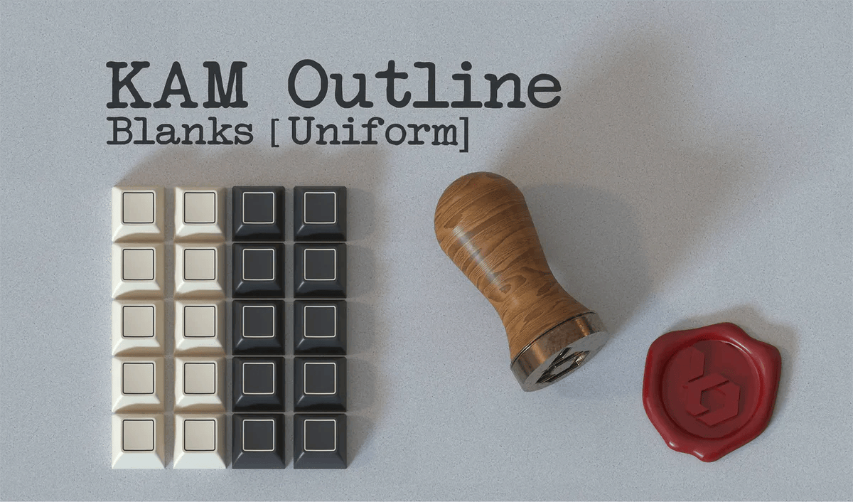 KAM Outlineレビュー|レトロとモダンが融合したシックなキーキャップセット 8 KAM Outline Thickened PBT Keycaps Blank
