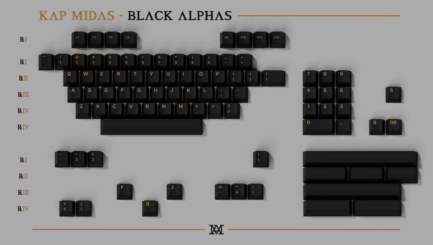 KAP Midas Cherry Profile Keycaps are now available|Gorgeous keycap set with the scent of curses 6 KAP Midas Black ALPHAS