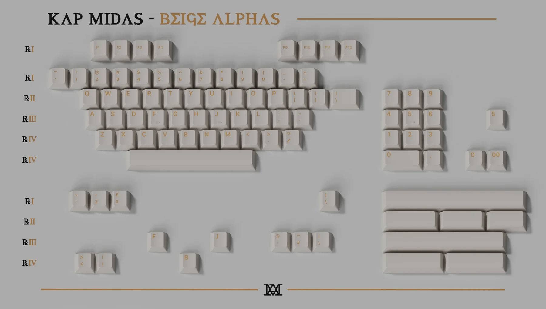 KAP Midas Cherry Profile Keycaps are now available|Gorgeous keycap set with the scent of curses 7 Kap Midias Beige Alphas