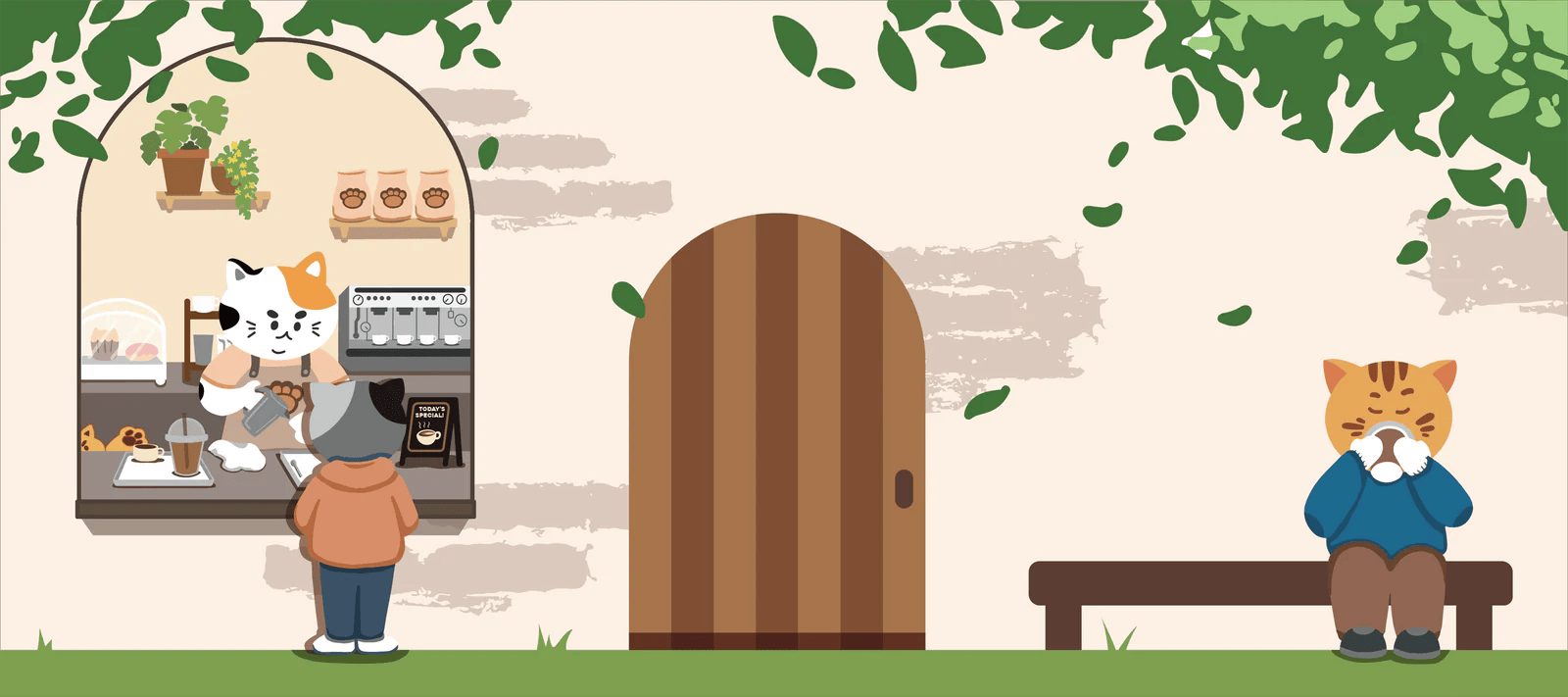 Nekoccino Mischief Coffee Deskmat 02