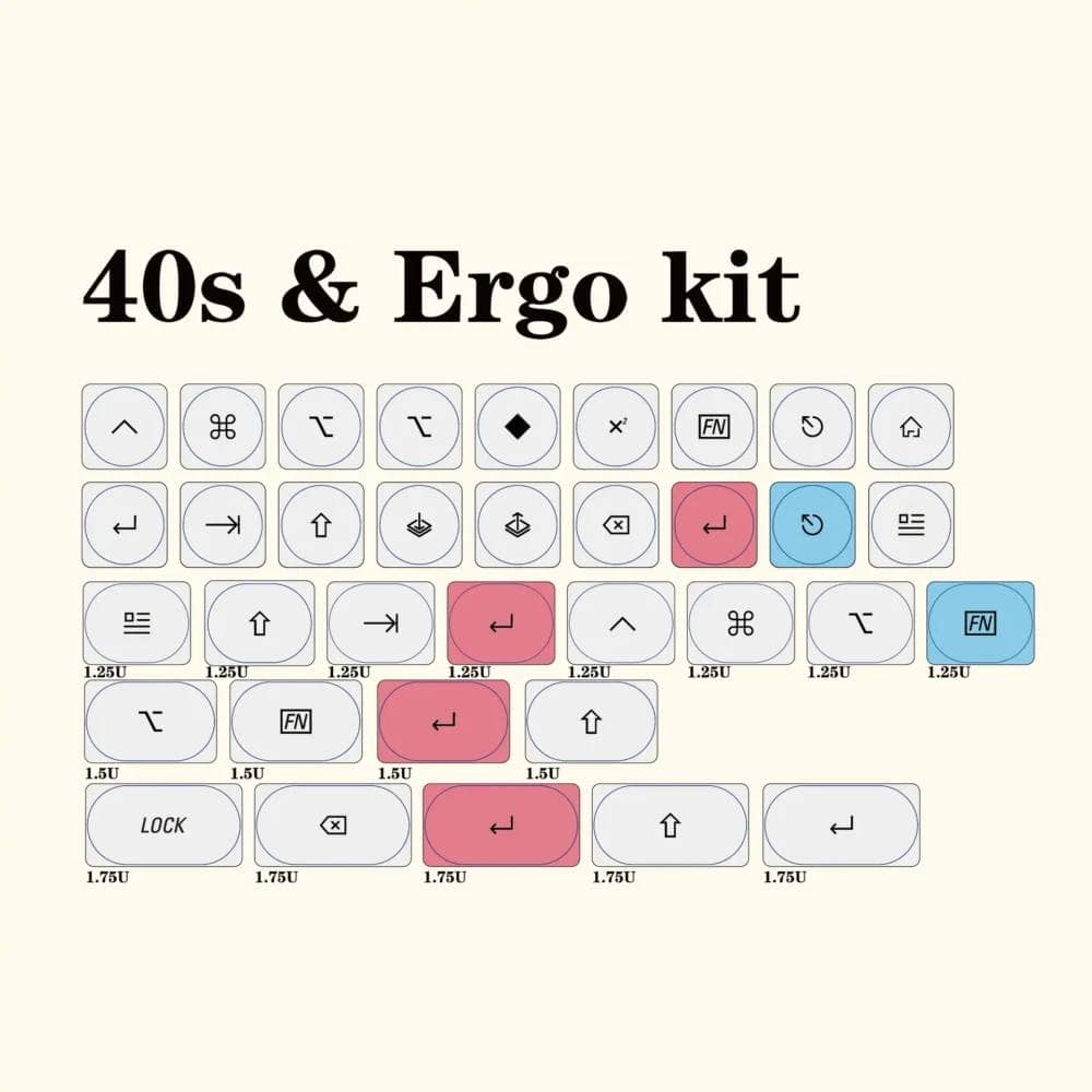 Chosfox x LCK Retro Mahjong Keycap Set Review|Cute low-profile keycap with pop colors 19 40 Ergo kit