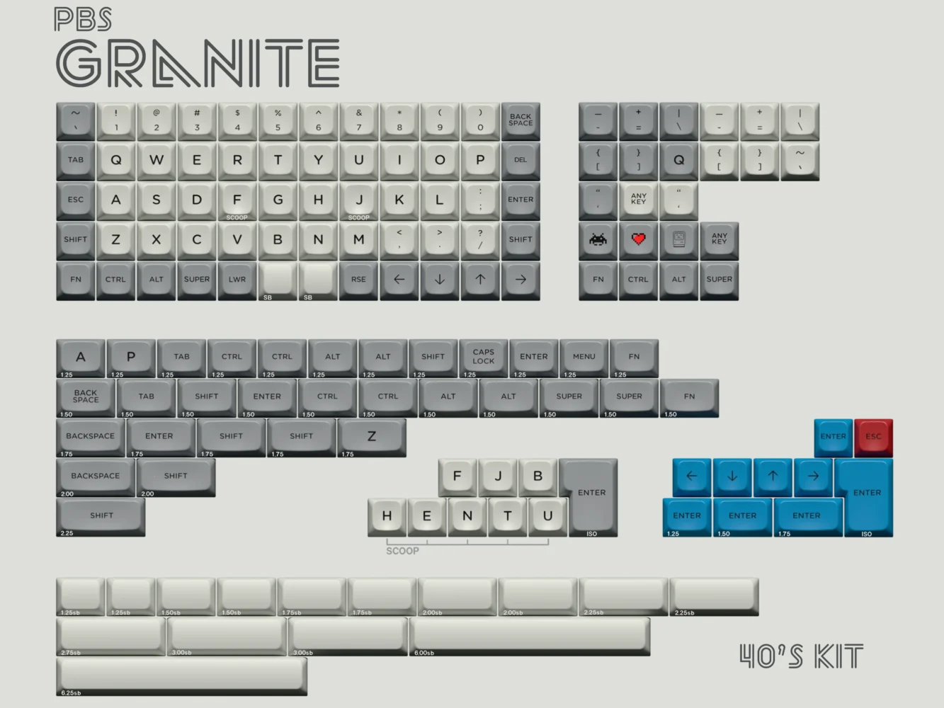 Cannonkeysの新発売情報が更新|KAP MV ClassicやMINIMI40、MATTO3Oの新作など 16 Granite 40s base labeled bkg