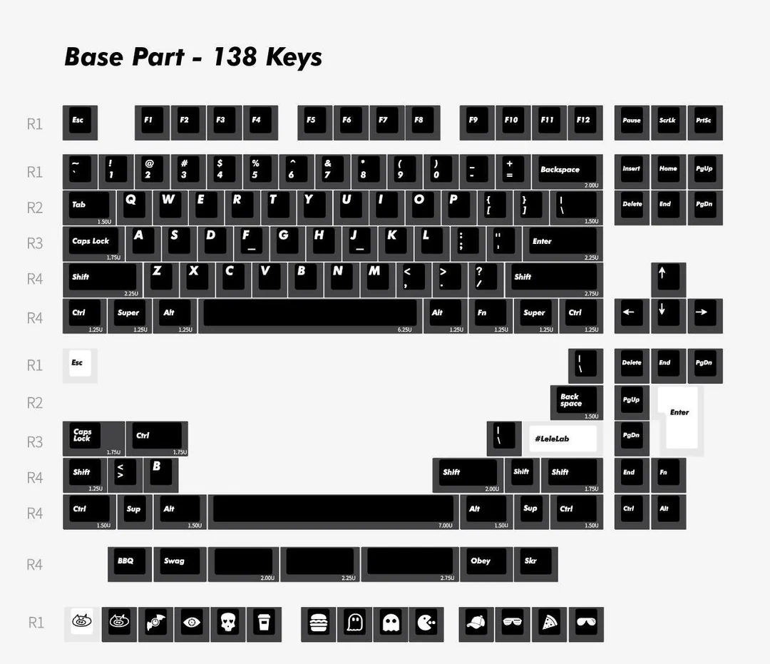 LeleLab Supsup Black Keycap Set Review|Elegant keycap set that shines with transparency in black 3