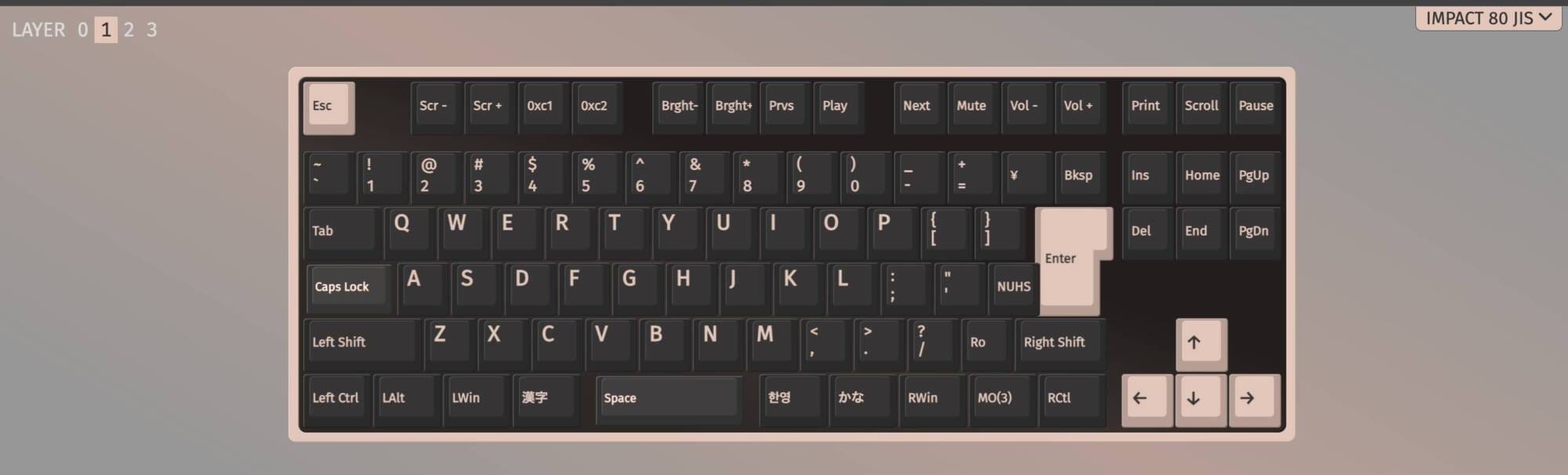 Smackape Impact80 日本語配列バージョン（スマックエイプインパクト