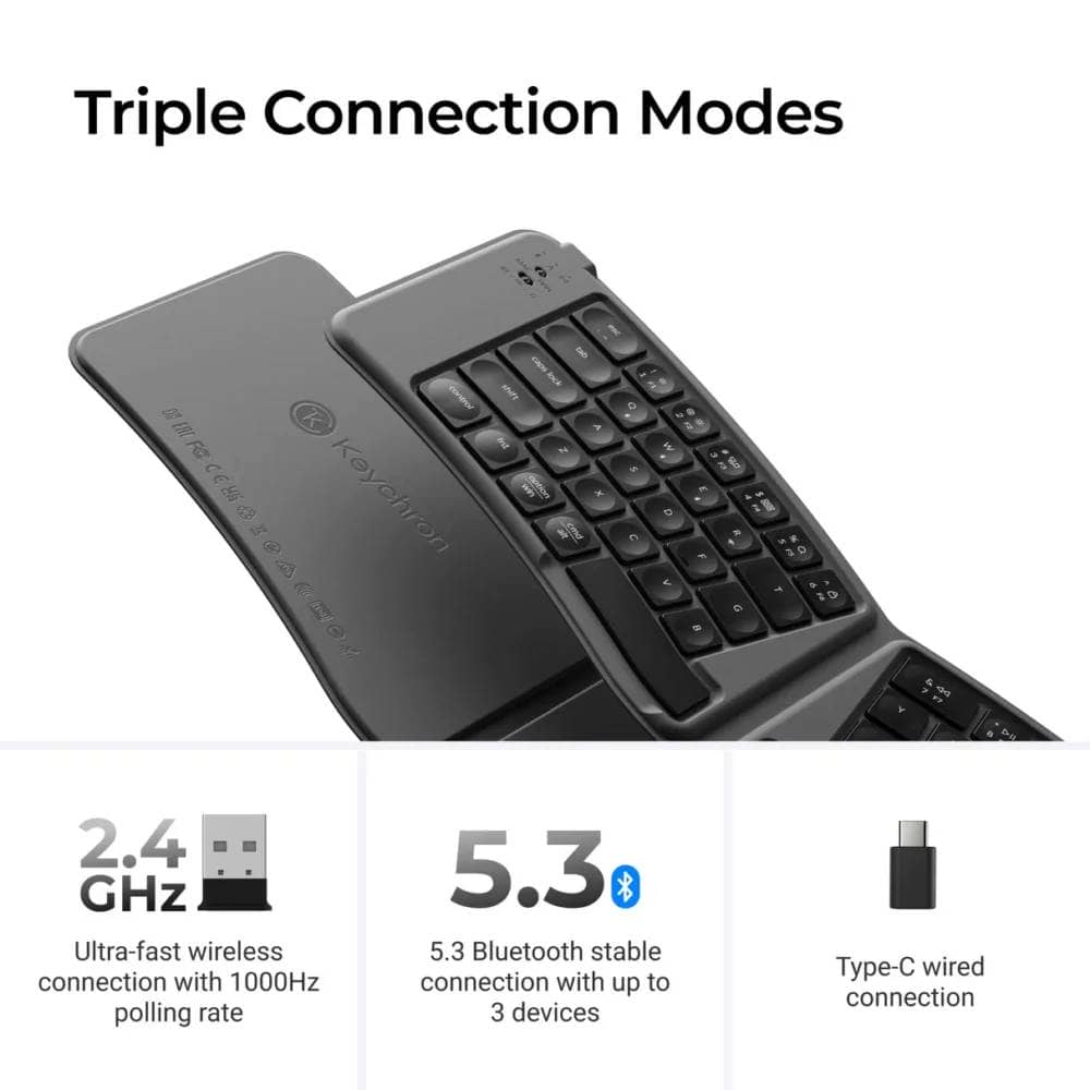 Keychronから折り畳みキーボードがリリース|65%アリスレイアウト採用のKeychorn B11 Pro 10 B11 Pro Triple Connection Modes 1